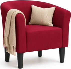 Czerwony fotel klubowy do salonu C6-W56