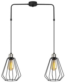 Czarna metalowa lampa wisząca Opviq lights Straton