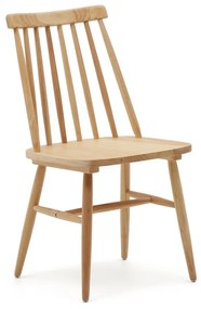 Krzesła z litego drewna kauczukowego w naturalnym kolorze zestaw 2 szt. – Kave Home