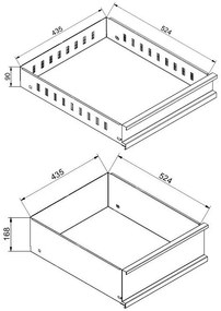 Schubladen-Werkzeugkasten für GD-Werkbänke, 3 Schubladen, 1 Fachboden, 575 x 600 x 850 mm, blau