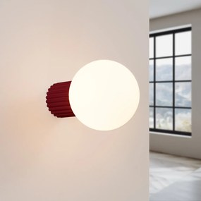 Kinkiet HALO burgund IP44 ryflowany SOLLUX  LIGHTING