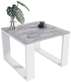 Industrialna ława kawowa do salonu beton + biały - Fareo 5X