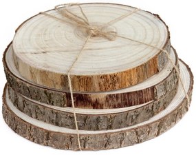 Drewniane podkładki pod talerze NATURAL, zestaw 4 sztuk