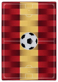 Dywan dziecięcy Play boisko czerwono-żółte 120 cm x 170 cm