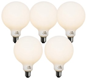 Zestaw 5 Ściemniana żarówka LED E27 Opal G125 5W 450lm 3000K