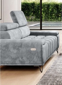 Sofa kanapa PALLADIO z elektrycznym systemem rozkładania siedziska regulowane zagłówki WERSAL