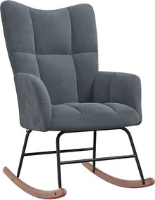 Ciemnoszary pikowany fotel bujany K2-W09