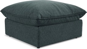 Pufa - z tkaniny welwetowej - morski - MANAO