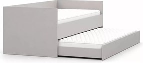 Łóżko Dots 90x200 z szufladą i dodatkowym spaniem 80x200 kaszmir - łóżko młodzieżowe 2w1