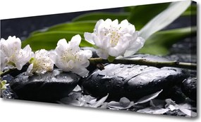 Obraz na płótnie Spokój Zen: Kwiatowa Kompozycja