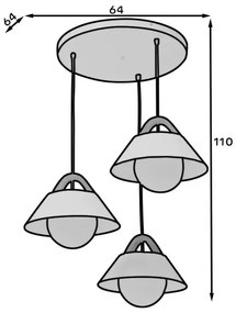 Lampa wisząca ALMITARA II biała ELTAP