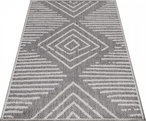 Dywan płaskotkany Aruba Romby szary 240 cm x 340 cm