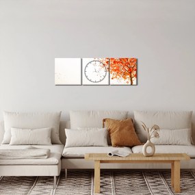 Obraz - Drzewo na wietrze (z zegarem) (90x30 cm)