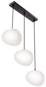 Czarno-biała lampa wisząca Stones – Candellux Lighting