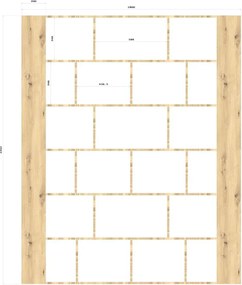 Nowoczesny regał na książki do salonu buk N3-T60