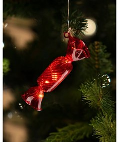 Czerwona wisząca świąteczna dekoracja świetlna ø 1,5 cm Hannah – Sirius