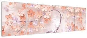 Obraz kwiatów drzewa koralowego - abstrakcja (170x50 cm)
