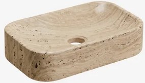 Umywalka Z Naturalnego Kamienia Francesca Trawertyn & 50 X 30 Cm - Sklum