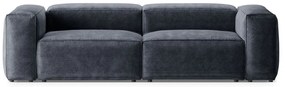 Szaroniebieska sztruksowa sofa 264 cm Bergamo – Cosmopolitan Design