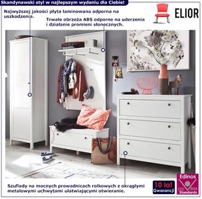 Biały komplet mebli do przedpokoju z komodą 4x T3-G59