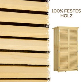 Outsunny szafka ogrodowa drewno szafka na narzędzia szopa na narzędzia z asfaltowym dachem szara