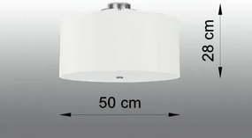 Biały okrągły plafon minimalistyczny 50 cm - EX665-Otti