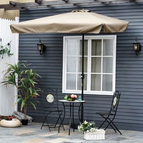 Parasol ogrodowy składany UM019 z regulacją kąta nachylenia, beżowy