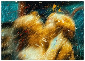 Obraz - Całujące się anioły (70x50 cm)