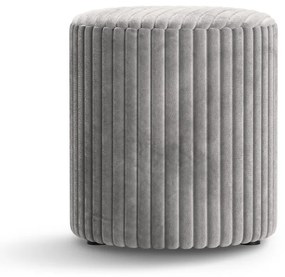 Jasnoszary sztruksowy puf Dia – Micadoni
