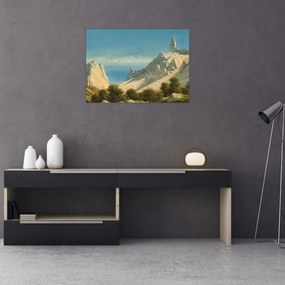 Obraz na szkle - Georg Emil Libert, View of Sommerspiret, the Cliffs of Møn, reprodukcje (70x50 cm)