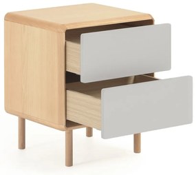 Szaro-naturalna szafka nocna Anielle – Kave Home