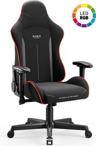 Fotel gamingowy z oświetleniem LED na pilot Diablo X-Starter czarny