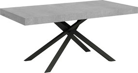 Stół rozkładany 160/244x80 cm Karida cementu nogi białe