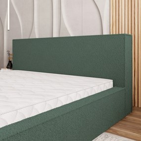 Masseno Łóżko Tapicerowane CELORA z pojemnikiem na pościel 200x200 cm - Zielony, QUELLE 37