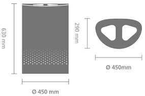 Metalowy kosz na pranie w kolorze matowej czerni 55 l Selector – Brabantia