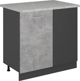 Szafka narożna beton 86x60x81.6 r-line