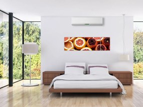 Obraz pomarańczy i granatów (170x50 cm)