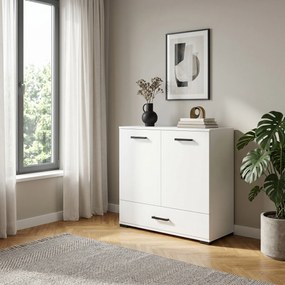 Komoda ALBANO 90 cm do Salonu Sypialni z Szufladą Biały