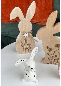 Wielkanocny drewniany zając FLORAL RABBIT 20 cm