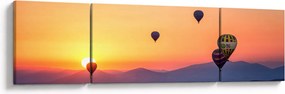 Obraz balonów na ogrzane powietrze (170x50 cm)