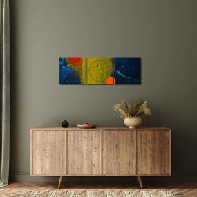 Kolorowy obraz (z zegarem) (90x30 cm)