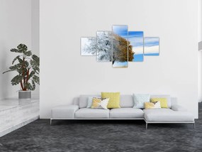 Obraz - Zmiana pór roku (125x70 cm)