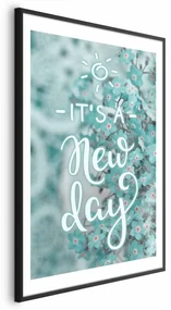 Plakat New day 60x90 cm z ramą czarną z marginesem ARTGEIST B
