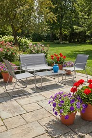 Czteroczęściowy zestaw wypoczynkowy w kolorze szarym A6-H77