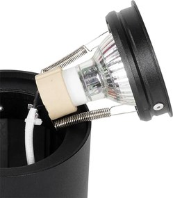 Nowoczesny reflektor sufitowy czarny obrotowy i pochylany - Rondoo up