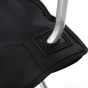 Krzesła kempingowe ROVER, zestaw 2 szt., czarny SongmicsHome