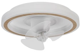 Biała lampa sufitowa LED ze zdalnym sterowaniem/z wentylatorem Alan Move – SULION