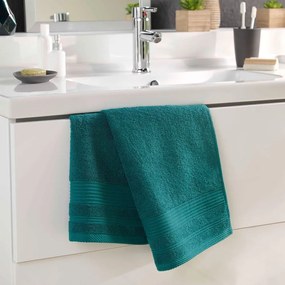 Ciemnozielony bawełniany ręcznik frotte 50x90 cm Tendresse – douceur d'intérieur