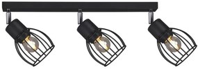 Czarna lampa sufitowa na listwie loft - S156-Mikela