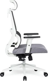 Fotel Biurowy Ergonomiczny Obrotowy NICKI Szary Nowoczesny